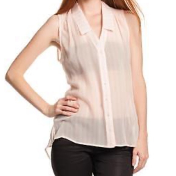 Jeunesse Black Silk Sleeveless Sheer Blouse Button Down Tank Size Large L - Picture 2 of 10